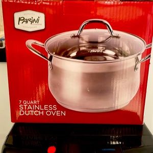 7 quart Parini stainless Dutch oven